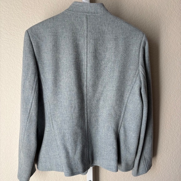 Jones New York Women's Blazer Zip Front Wool Cashmere Blend - Picture 3 of 4